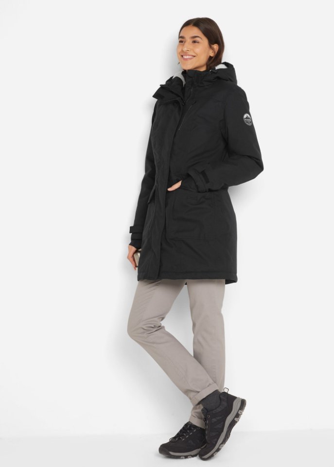 Funktions-Parka mit Teddyfleece und Kapuze