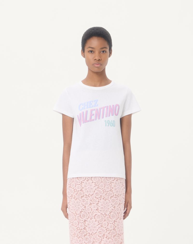 Chez Valentino 1960-printet bomuldsjersey-T-shirt