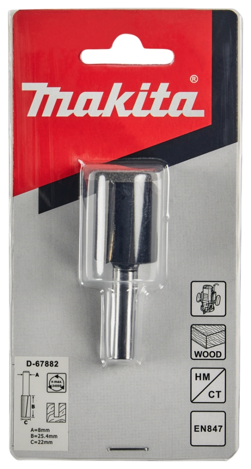 Accesorios Makita D-67882 Fresa para ranurar 22 x 25,4 mm S8