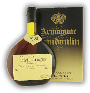 Goudoulin 1935 Goudoulin 1935 Edler, sehr geschmeidiger und wohl gerundeter Jahrgangs-Armagnac. Jahrgang 1935 - 0,7	 Liter - Vol 40%