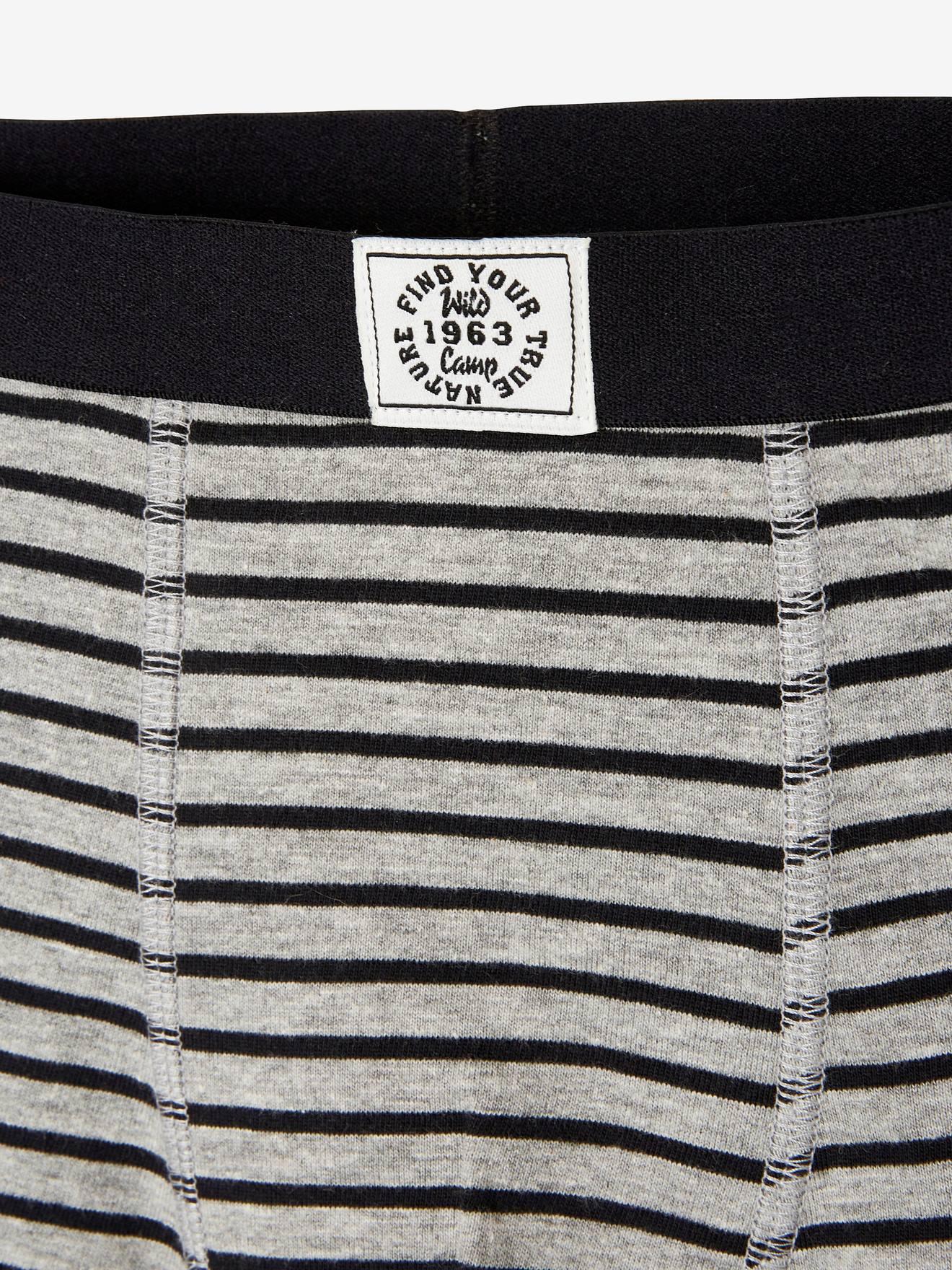 Vertbaudet 5er-Pack Jungen Boxershorts BASIC Oeko-Tex - pack schwarz/grau