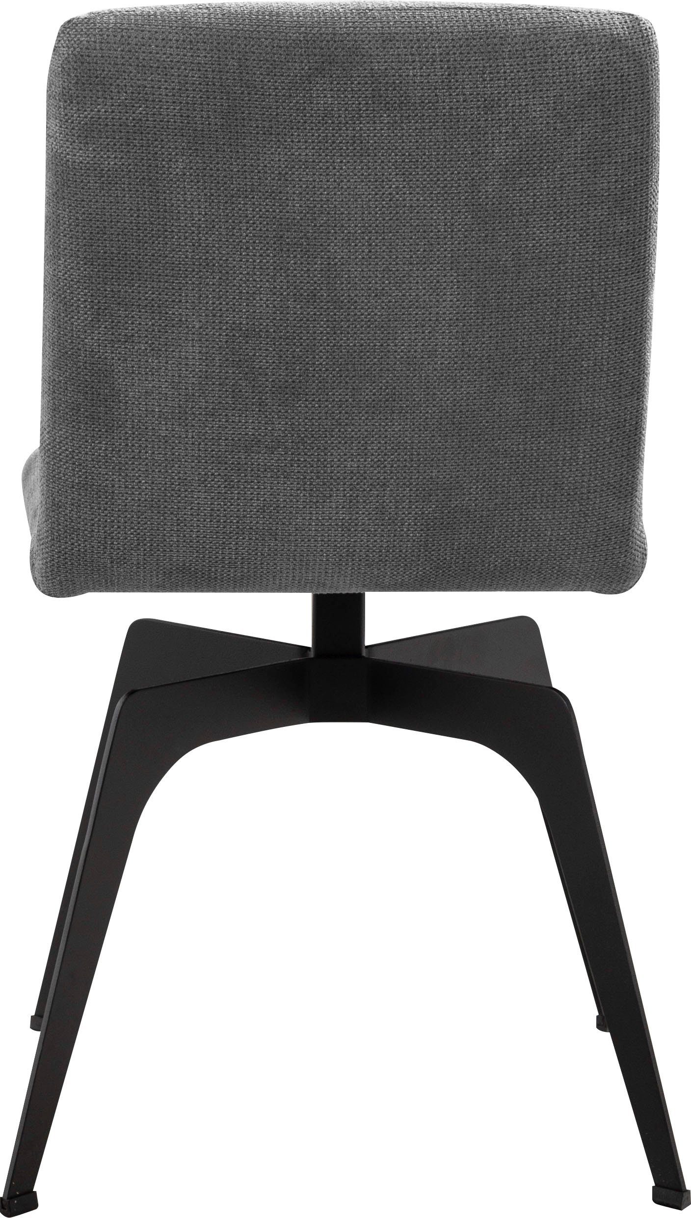 Home affaire Polsterstuhl Erin (Set, 1 St), mit Bezug aus Strukturstoff und Metallgestell