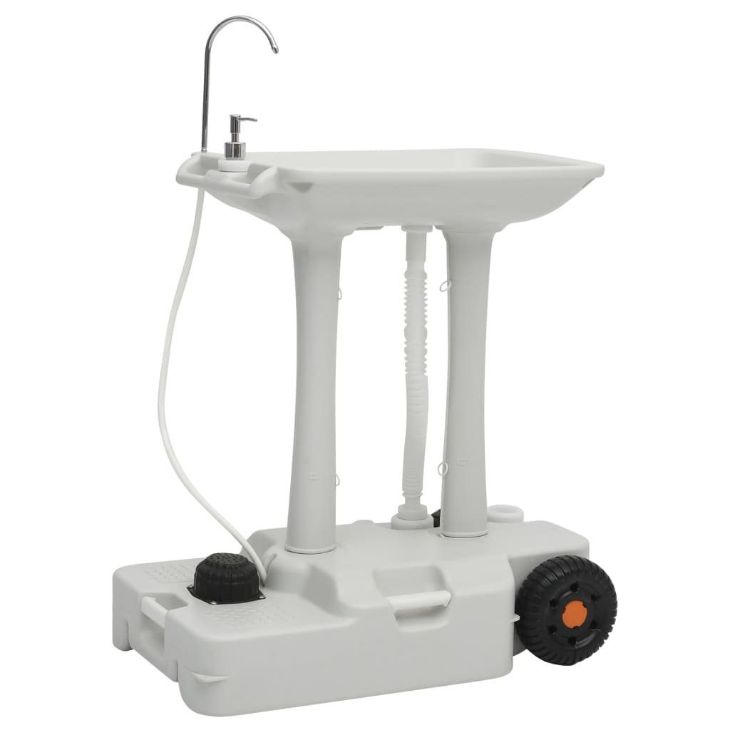 vidaXL Campingtoilette Tragbare Campingtoilette mit Waschbecken