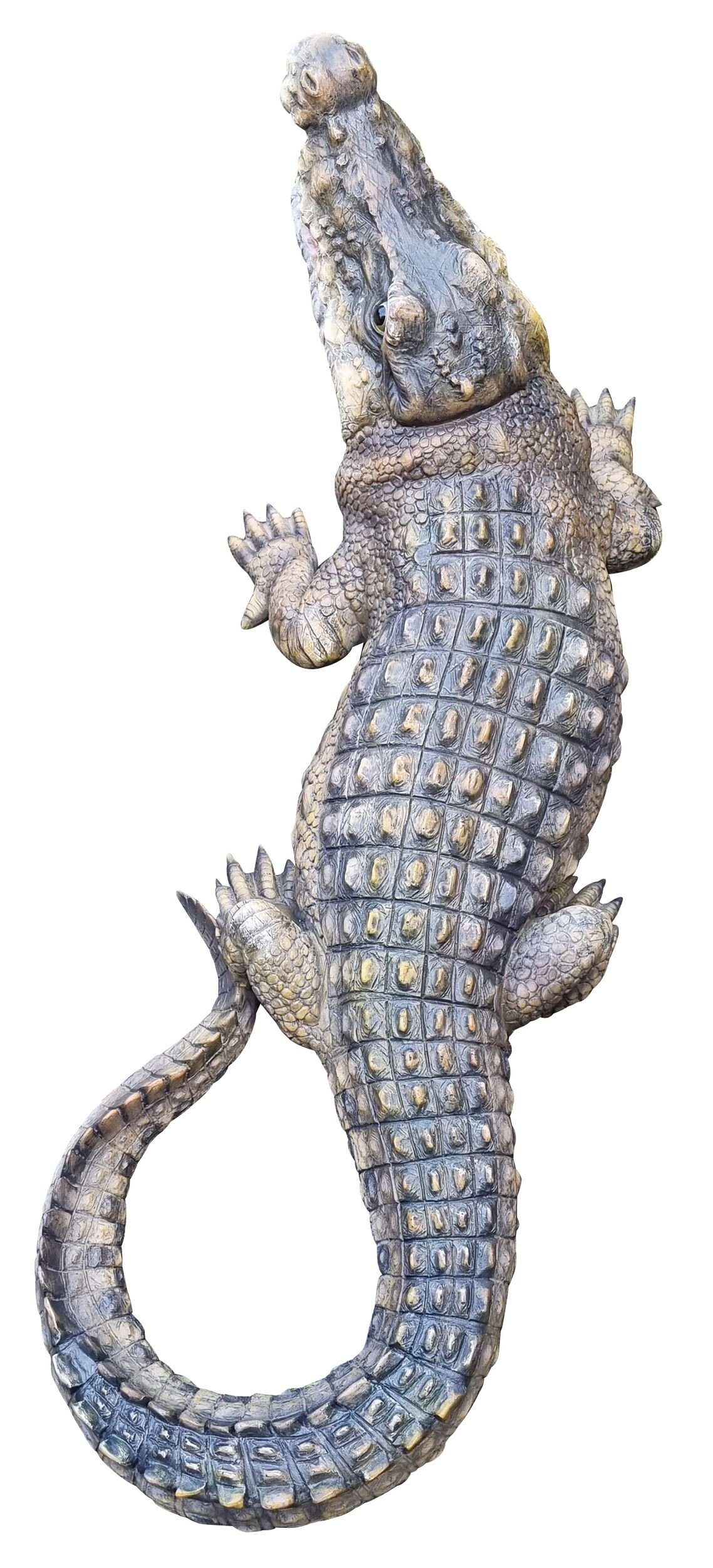 Fachhandel Plus Gartenfigur Krokodil Ansgar, (1 St), lebensechte Garten-Dekofigur
