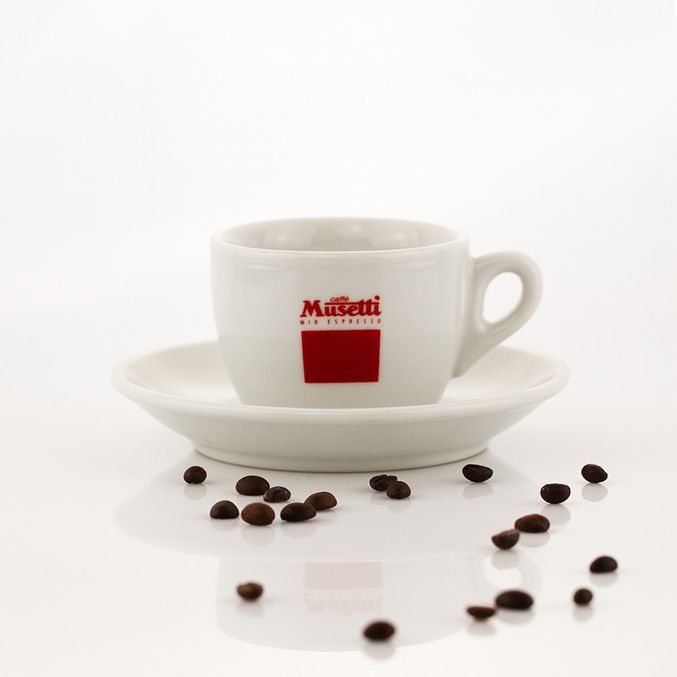 Musetti 6x Caffe Lungo Tassen mit Unterteller