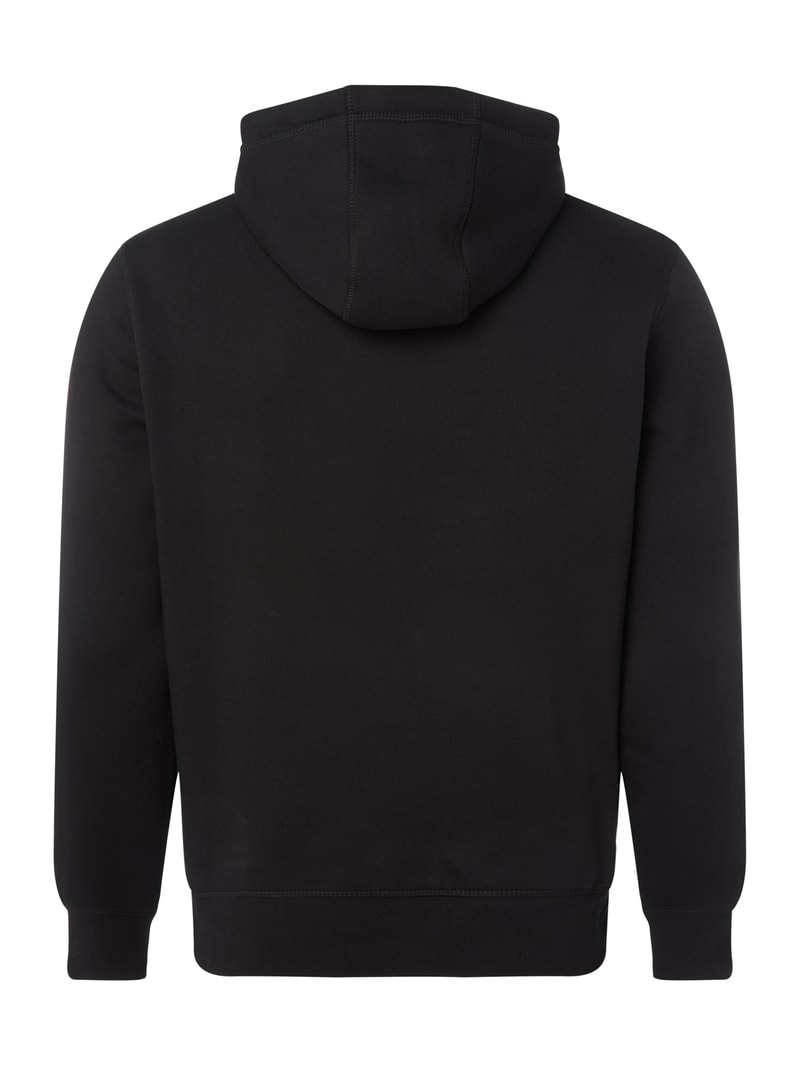 Hoodie mit Logo-Stickerei in schwarz