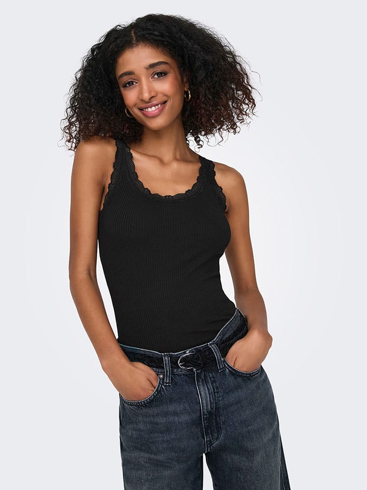 ONLY Top in Schwarz günstig kaufen