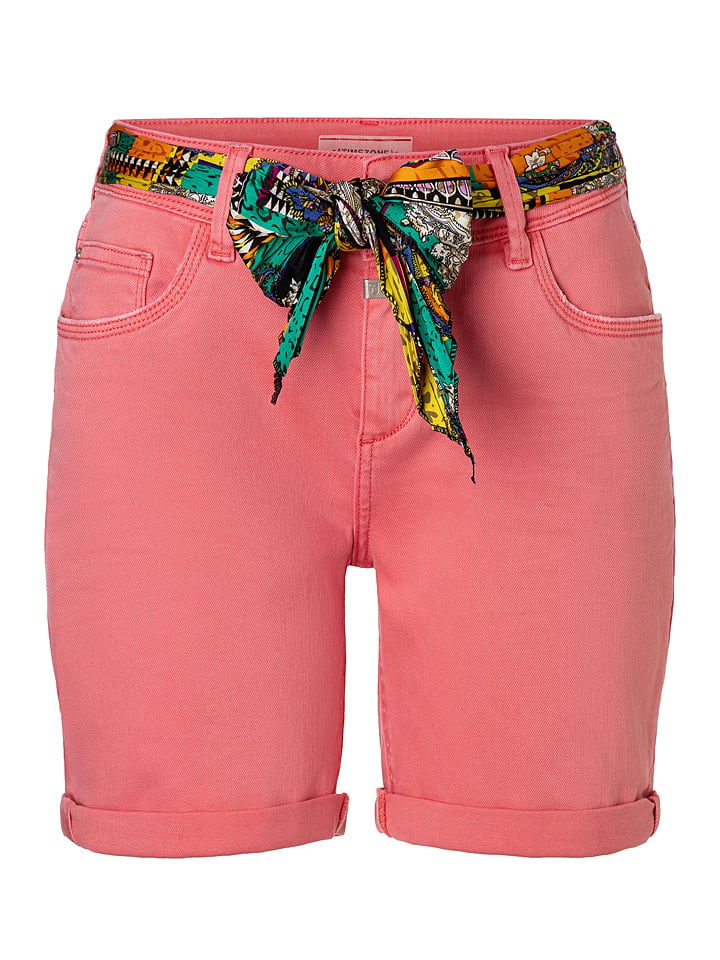 Timezone Jeans-Shorts in Rot günstig kaufen