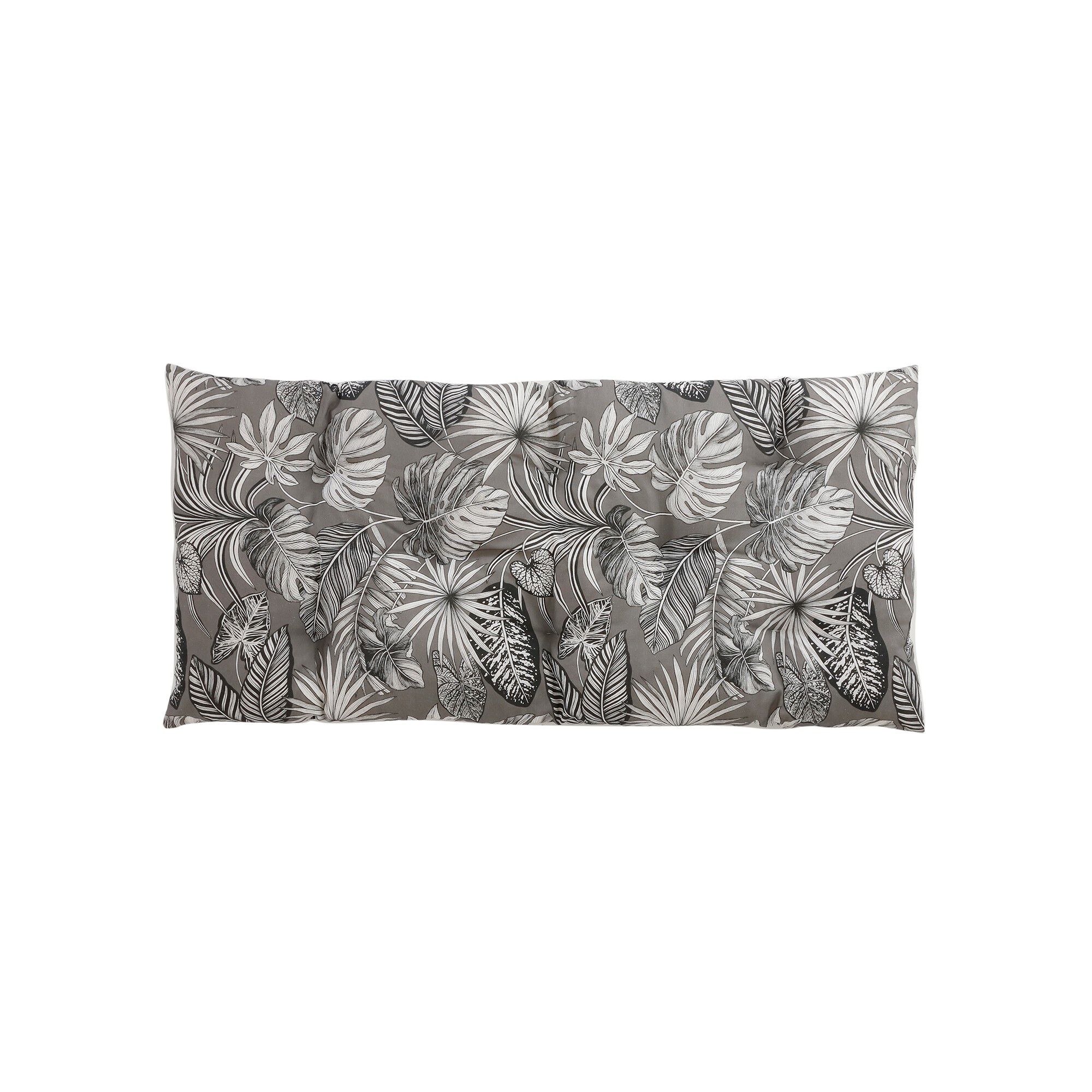 Long coussin déco coton imprimé tropical
