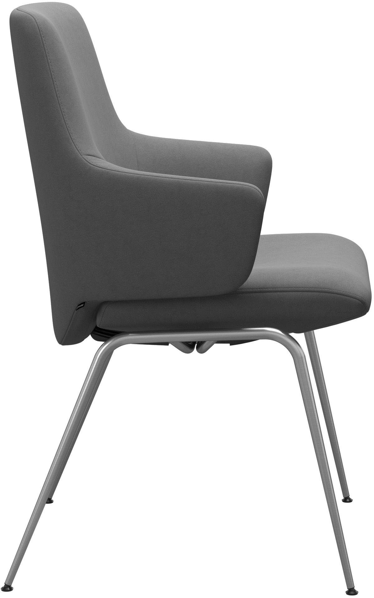 Stressless® Polsterstuhl Laurel, Low Back mit Armlehne, Größe L, mit Beinen aus Stahl in Chrom glänzend