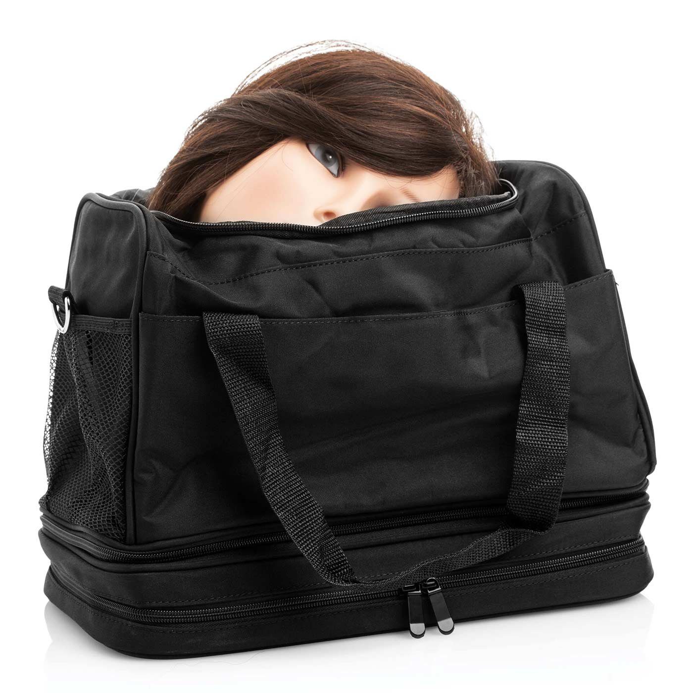 Kosmetex Kosmetikkoffer Große Friseurtasche mit Schultergurt, Friseurwerkzeug Scherentasche