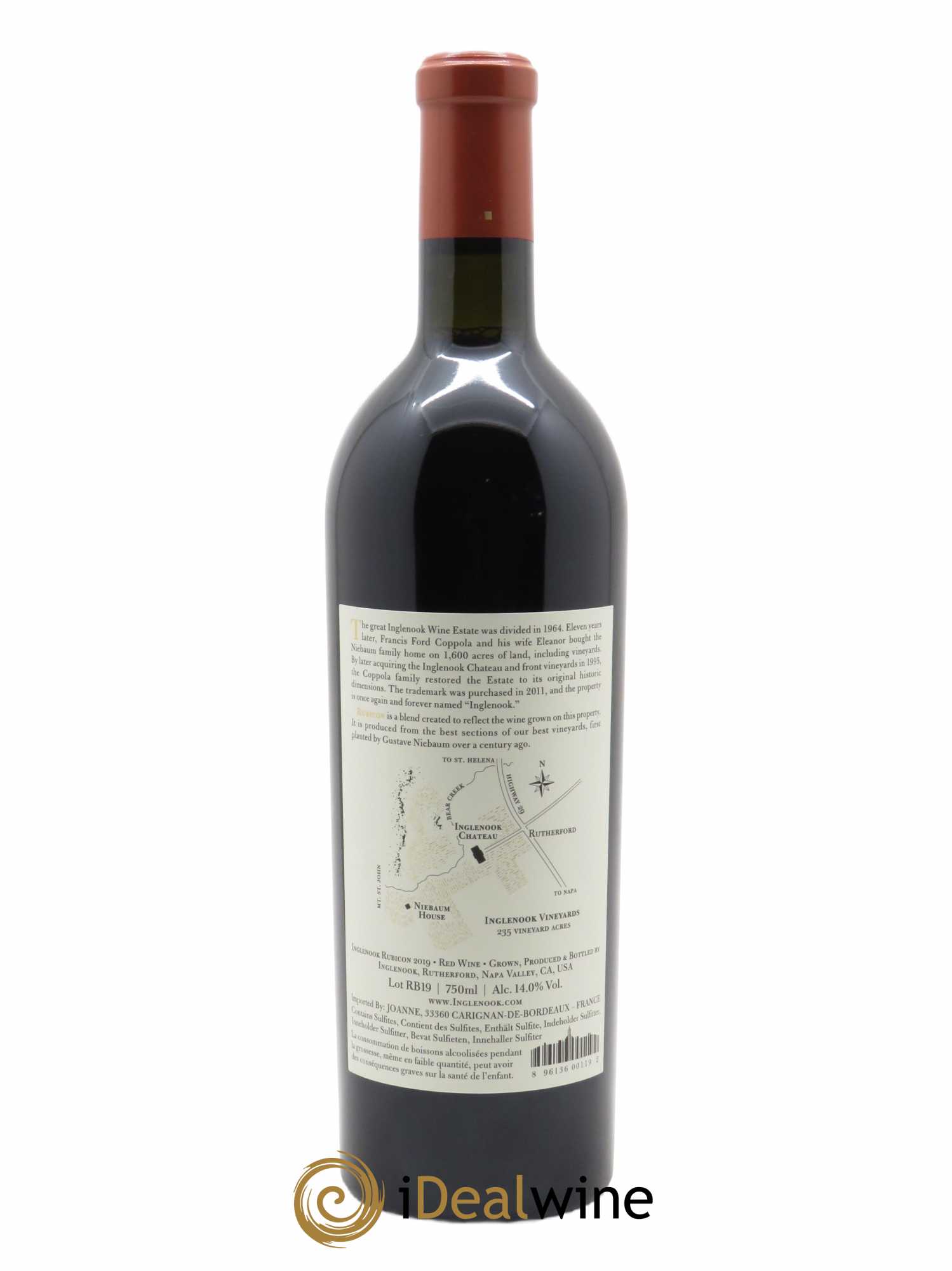Napa Valley Inglenook Rubicon (CBO à partir de 6 BTS) 2019 - Lot de 1 Bouteille