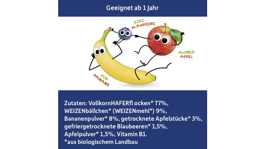 Freche Freunde Bio Freches Müsli Banane, Apfel & Blaubeere 220 g