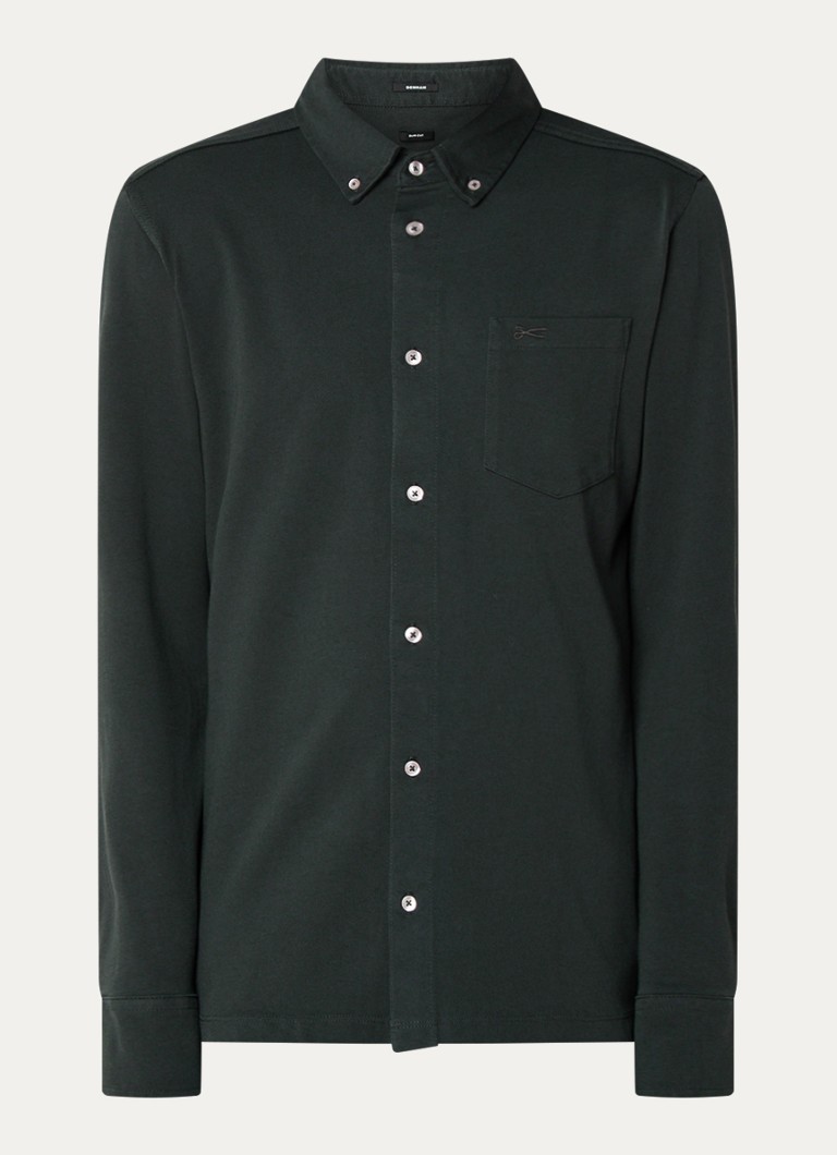 Denham Bridge regular fit shirt with chest pocket and logo