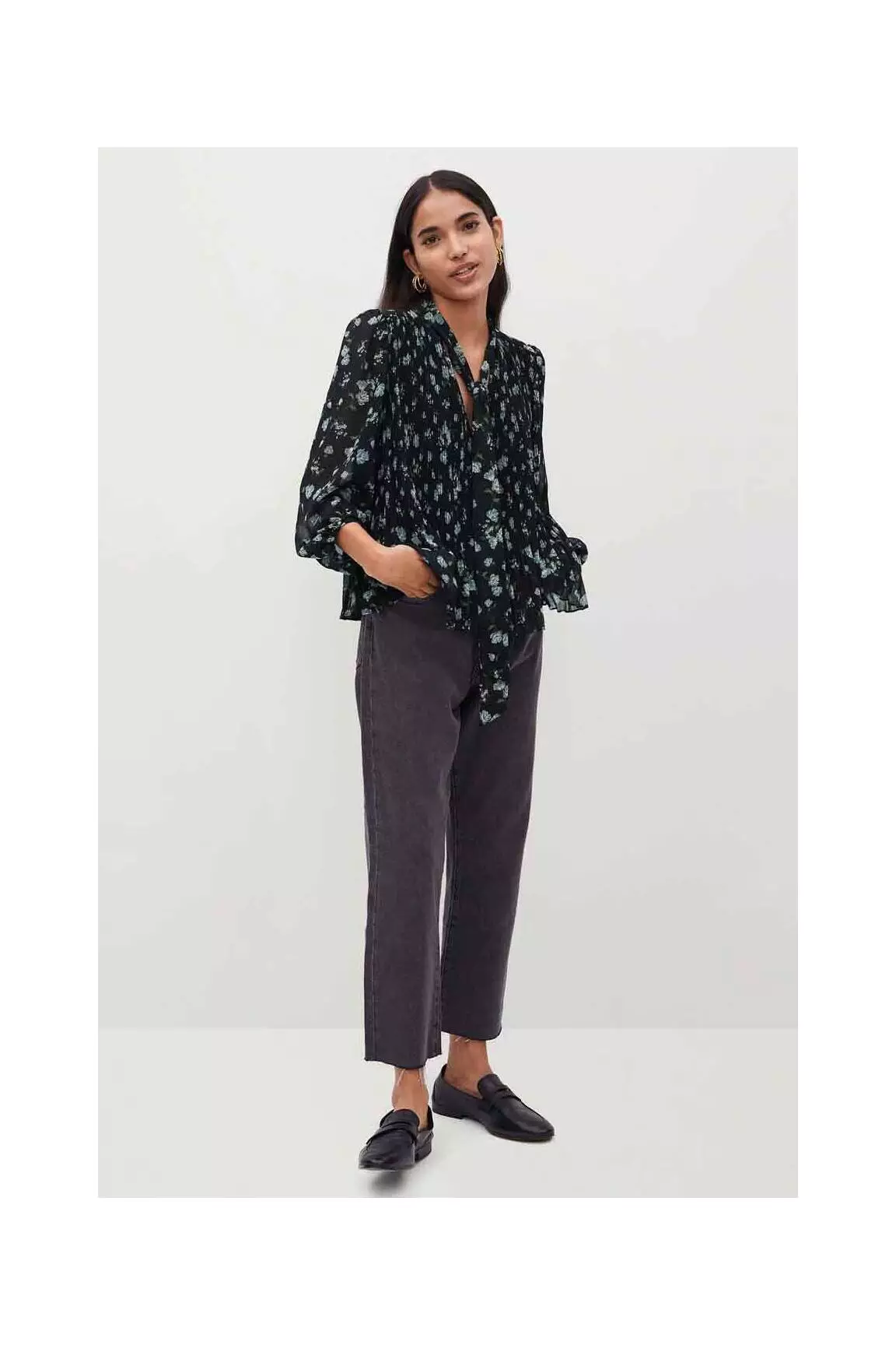 Mango Blouses Femme couleur bleu