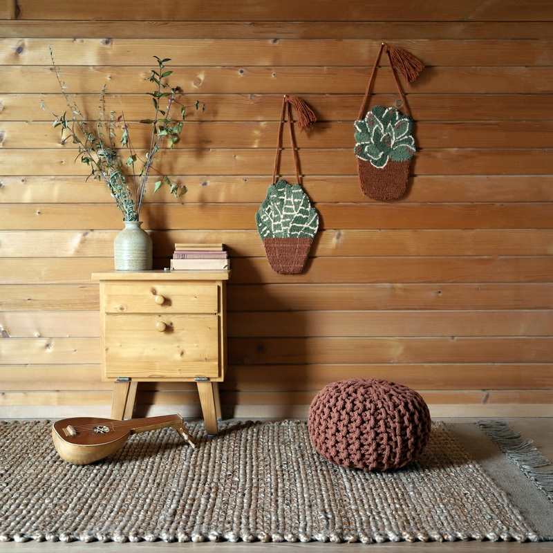 Tapis jute naturel structure 110x170cm VIGGO