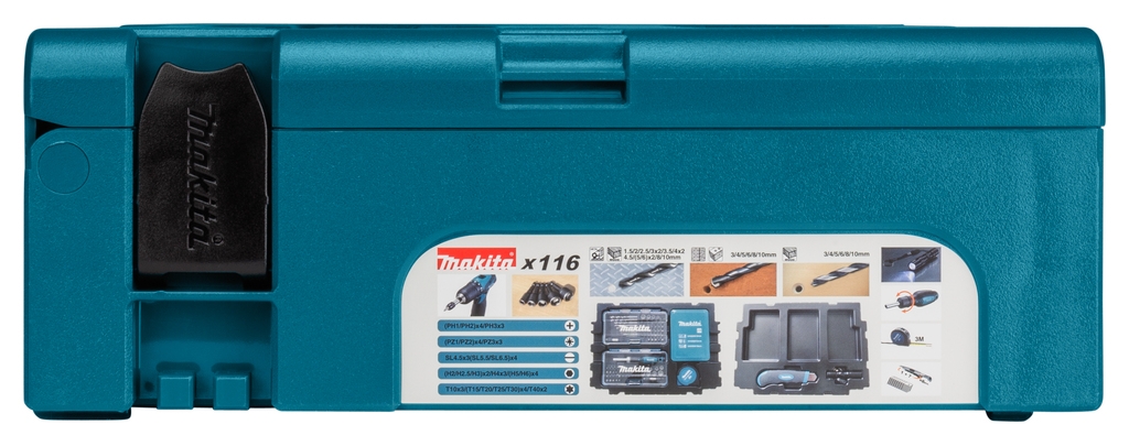 Makita Zubehör B-49884 Bohrer-/Schraubendreher-Bit-Set 116-teilig