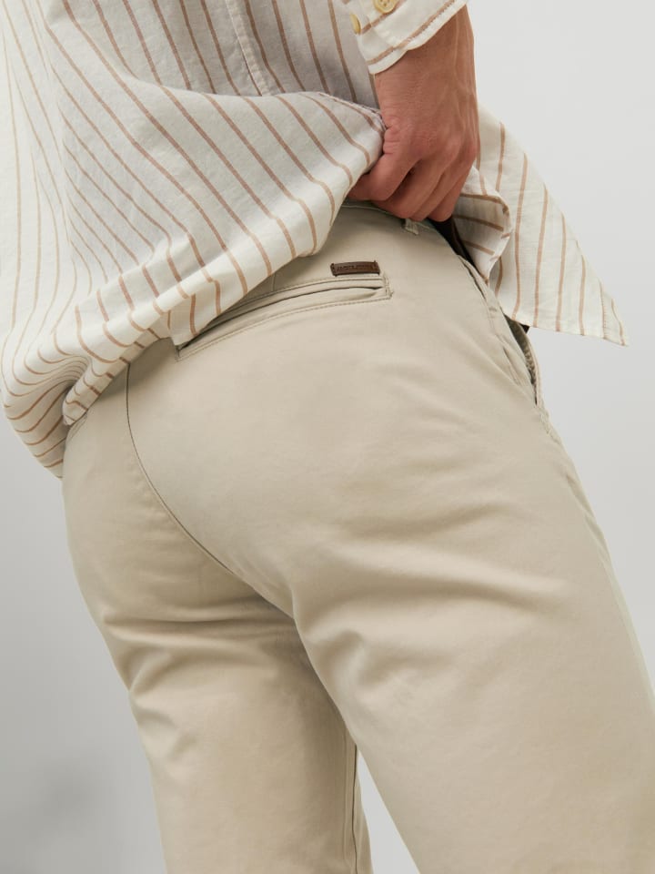Jack & Jones Chino Hose Stretch Pants Slim Fit JPSTMARCO JJBOWIE in Beige günstig kaufen