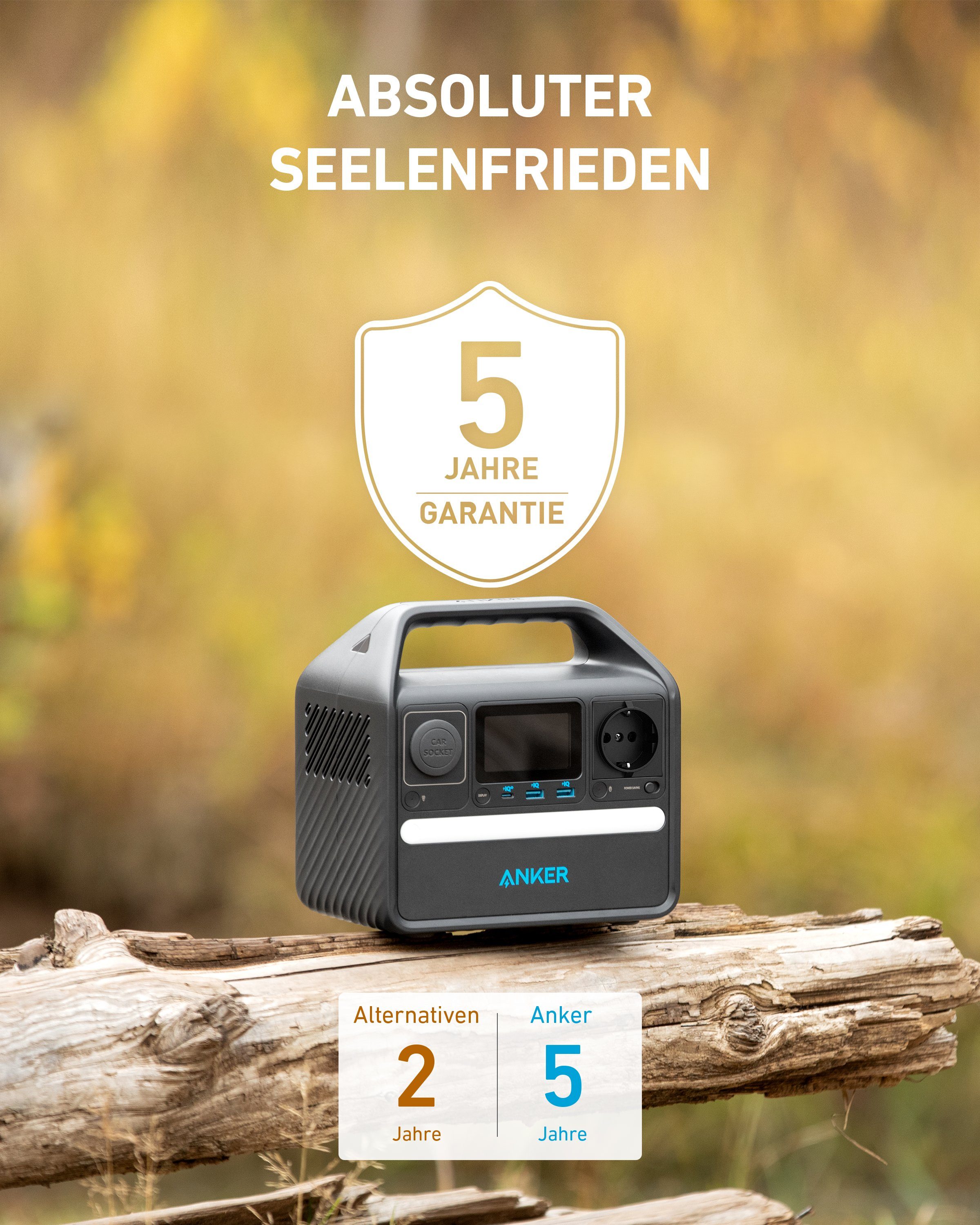 Anker Stromgenerator 521 Ladestation, 256Wh, 5-Port