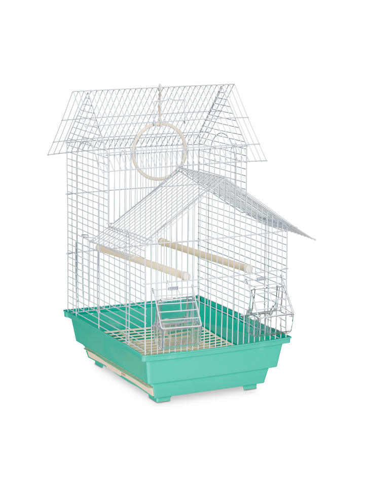 relaxdays Vogelkäfig in Hellblau/Mintgrün - (B)42,5 x (H)50 x (T)33 cm günstig kaufen onesize