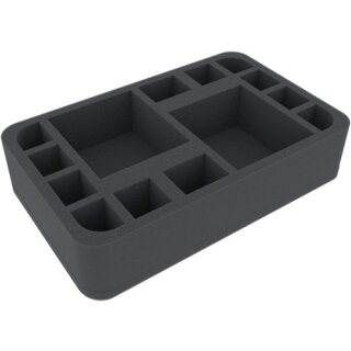Feldherr 60 mm Half-Size Schaumstoffeinlage mit 14 Fächern