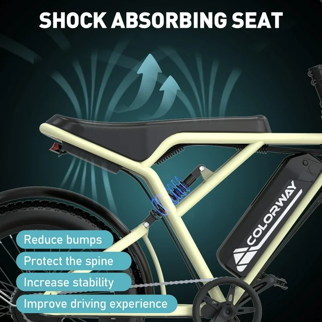 COLORWAY 750W Electric Bike for Adults,20X4.0 Fat Tire Off-Road E bike,36V/12Ah Battery Snow Beach Mountain Bike for Outdoor Cycling e bike