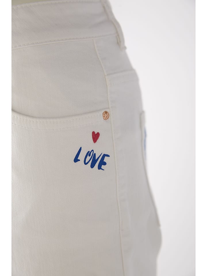 Oui Jeans - Comfort fit - in Weiß günstig kaufen