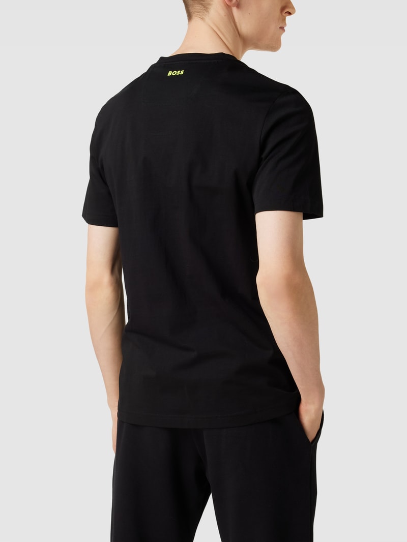 T-Shirt mit Logo-Print in schwarz