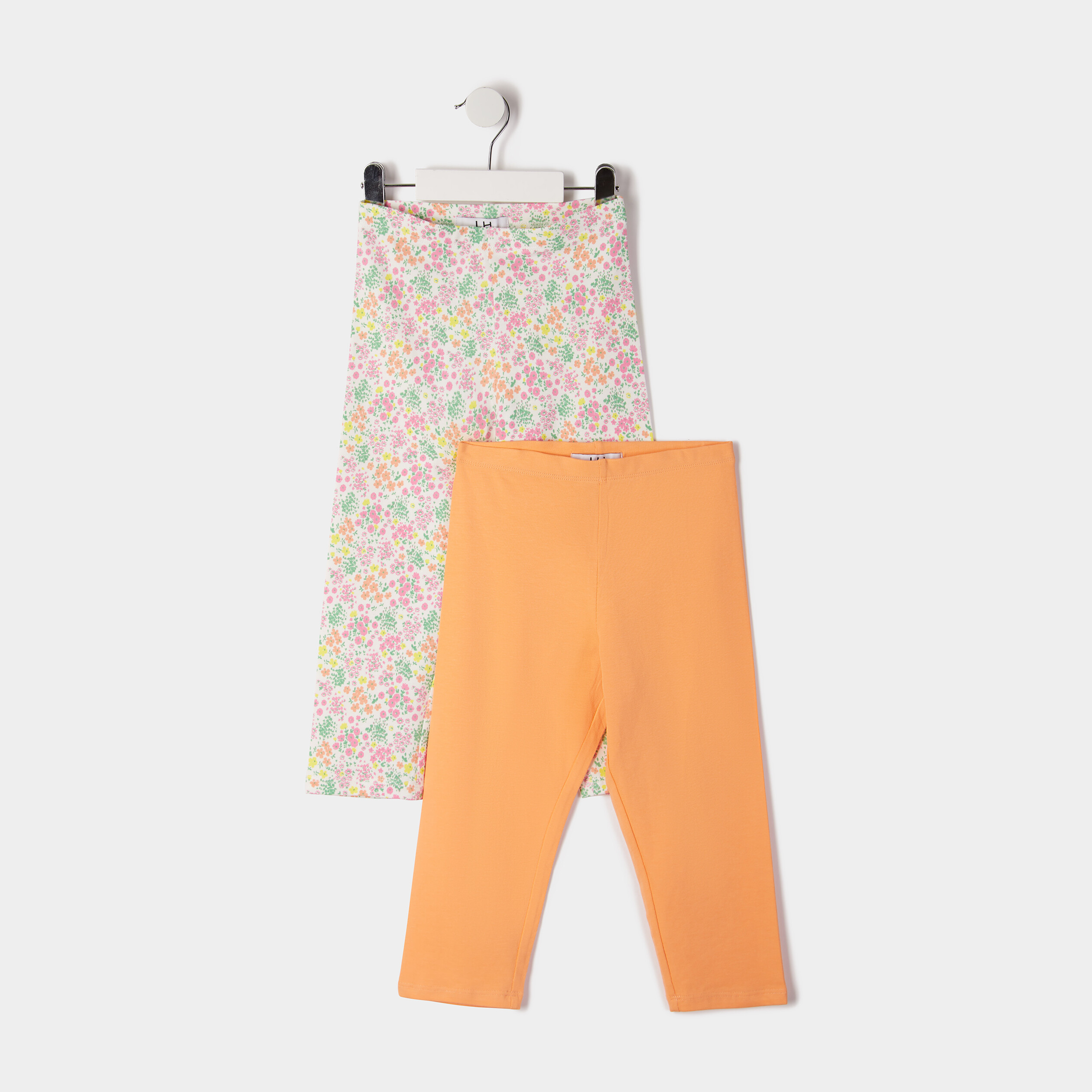 Lot 2 leggings élastiqués 7 8ème blanc fille | La Halle