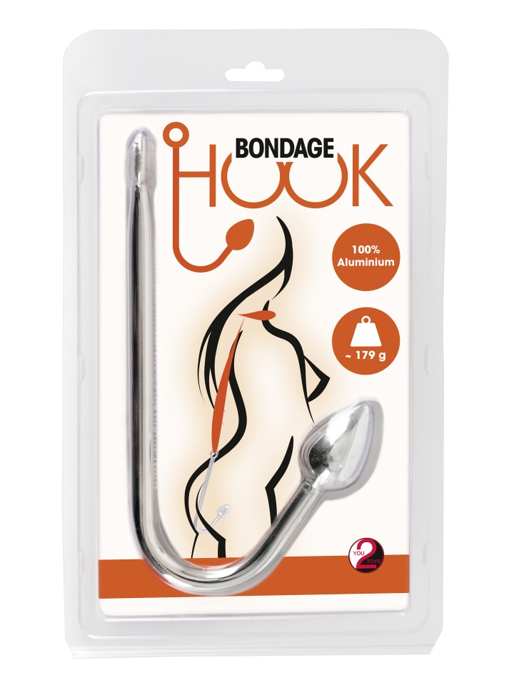 You2Toys Analplug mit Haken Bondage Hook in silber günstig kaufen 24 cm