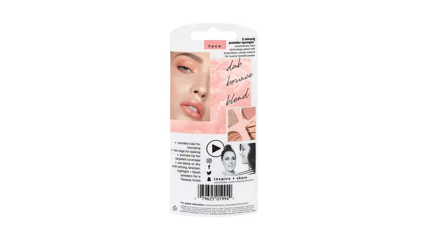 REAL TECHNIQUES Miracle Powder Sponge Duo rosa
