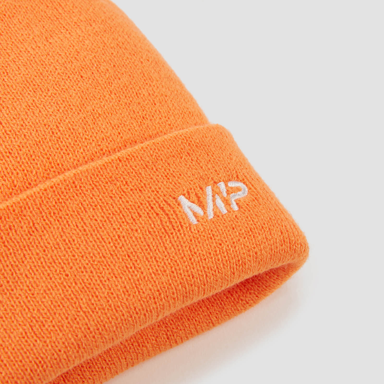 Bonnet à pompon MP – Nectarine/Blanc