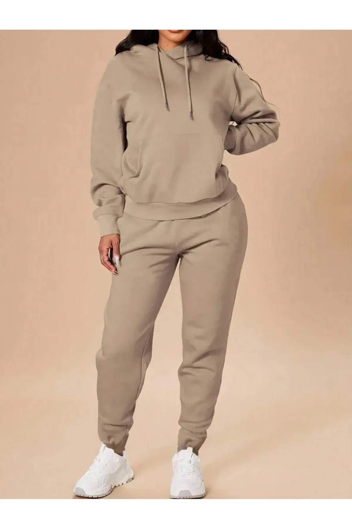 MOONBULL  Sport-Sweatsuit Set - Beige - Regular Fit
