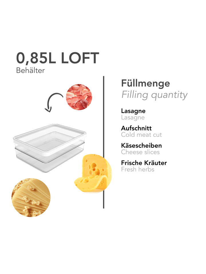 Rotho 2er Set Premium Dose Foodcenter 0,85 l LOFT günstig kaufen onesize