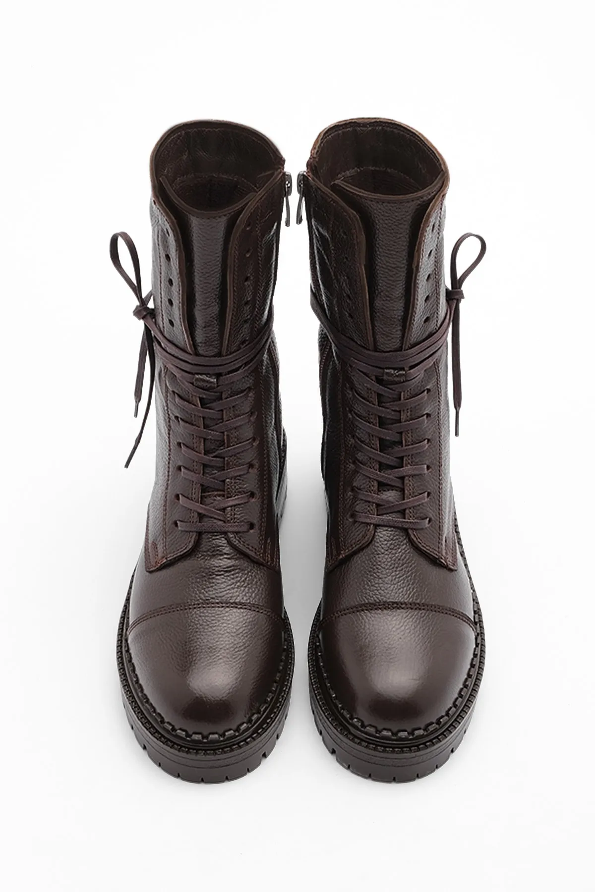 Marjin  Stiefelette - Braun - Flacher Absatz
