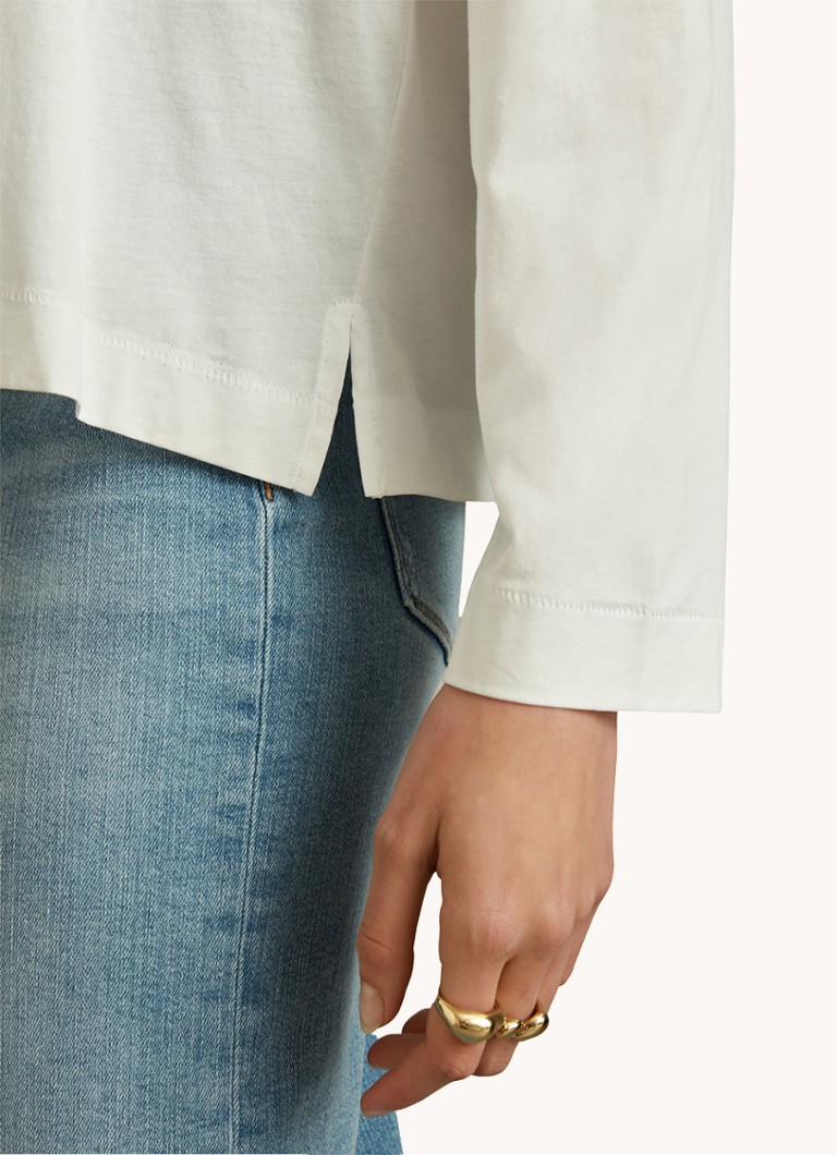 Reiss Olive long-sleeved shirt with slit