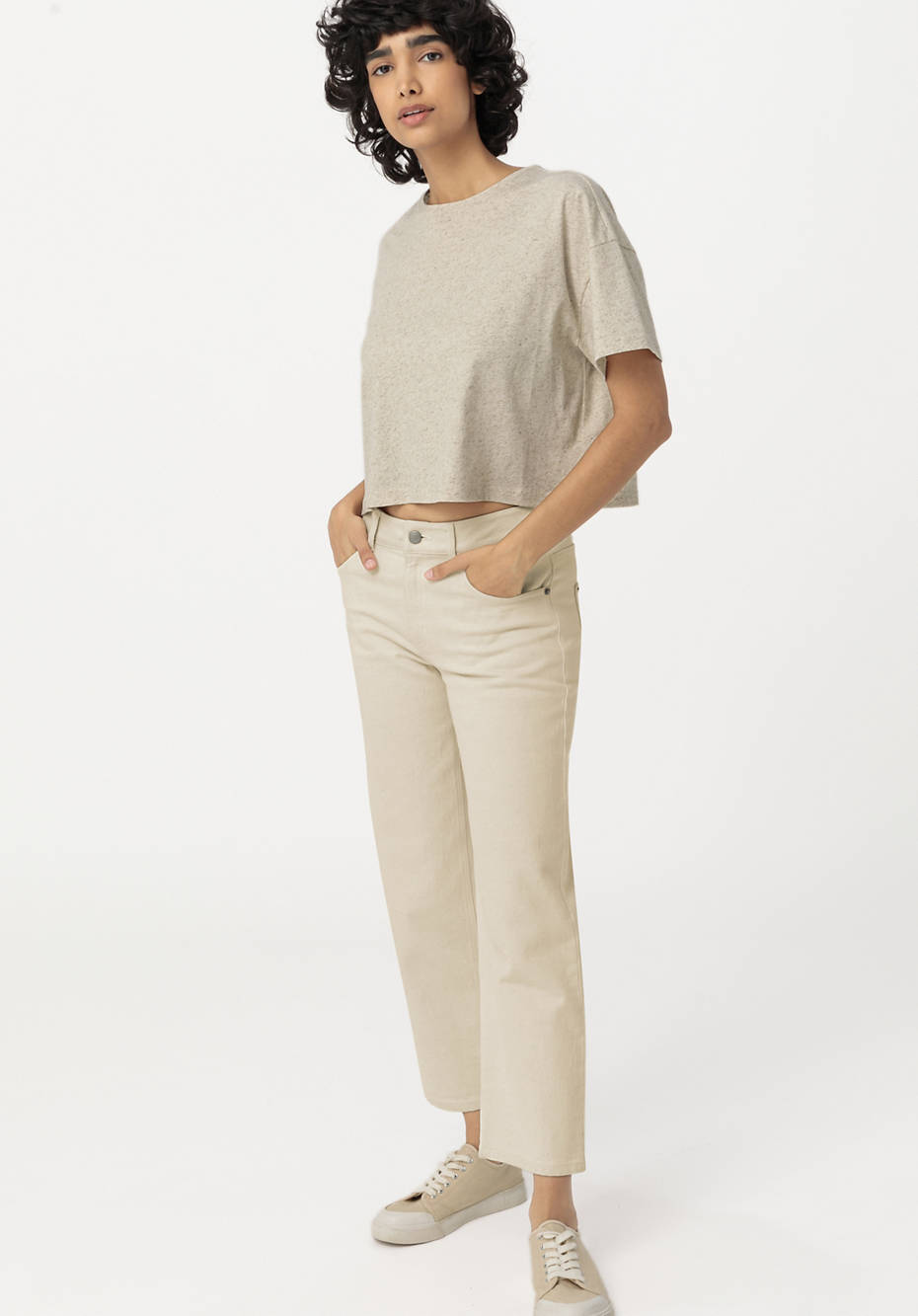 Jeans Barrel Leg aus Bio-Denim mit Hanf