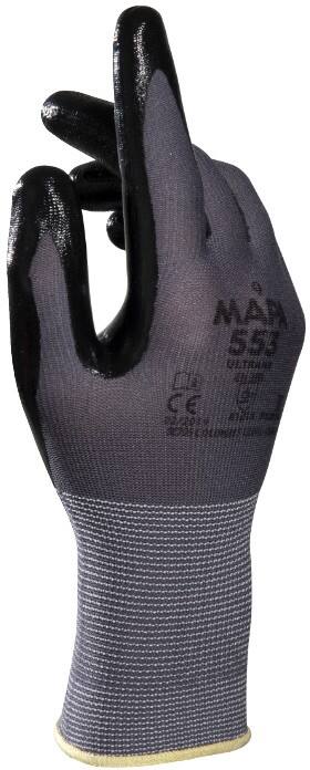 Mapa Professional Ultrane 553 Arbeitshandschuhe Nitril Large (L) Grau