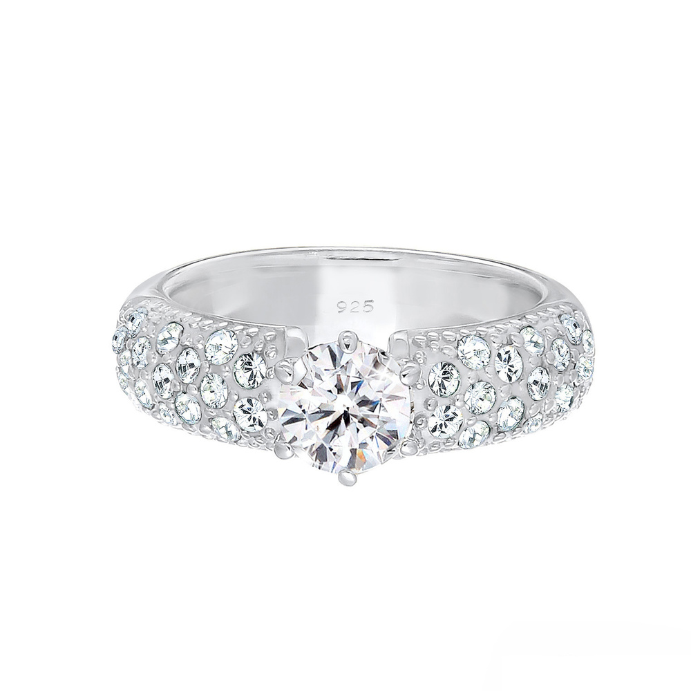 Elli PREMIUM Elli PREMIUM Bague Glamour Femme (925/1000) Argent avec Cristaux Bague