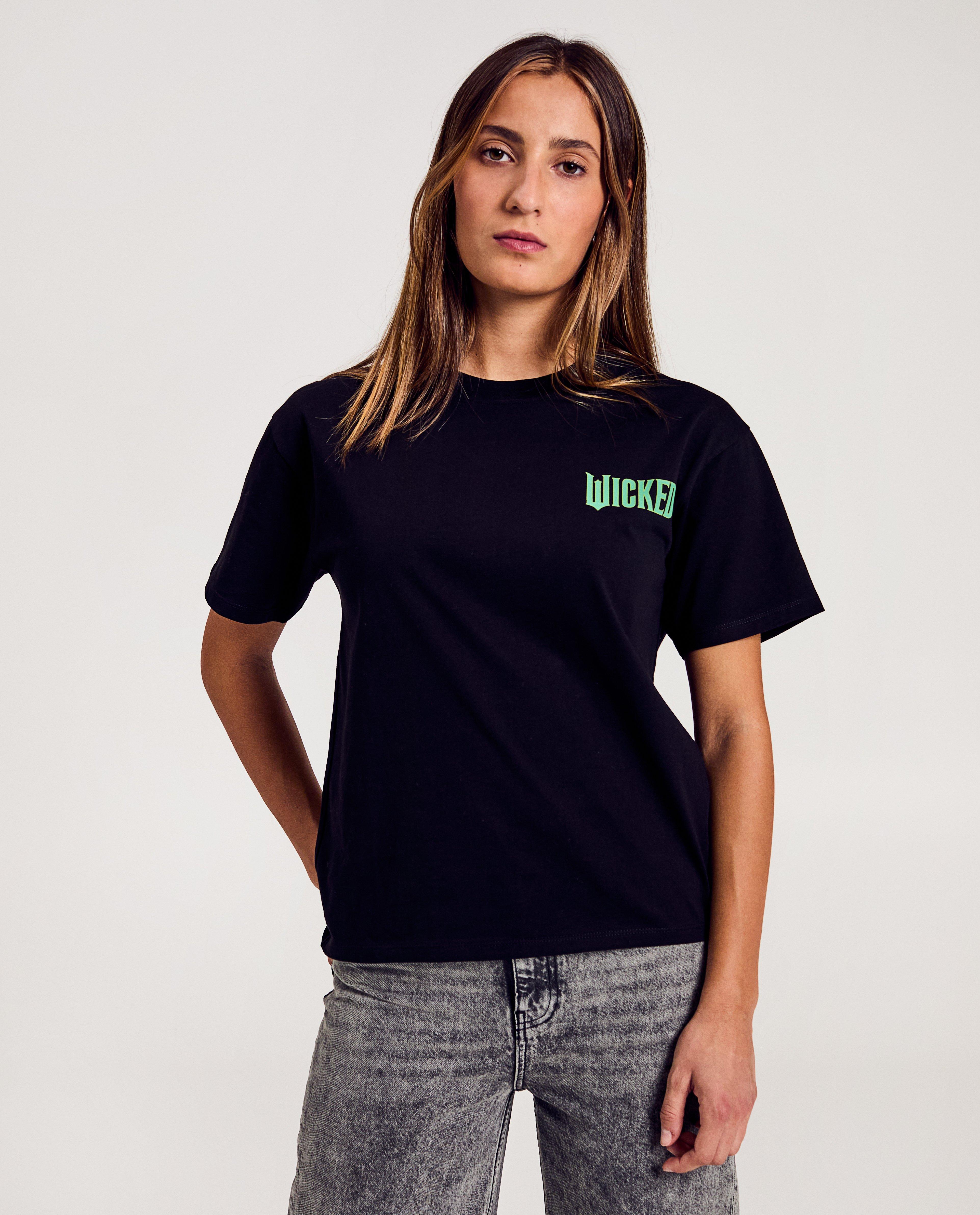 Tricou Groggy cu imprimeu Wicked negru pe spate