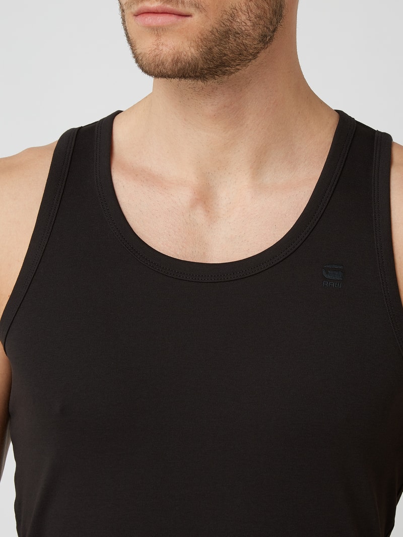 Slim Fit Unterhemd aus Organic Cotton in schwarz