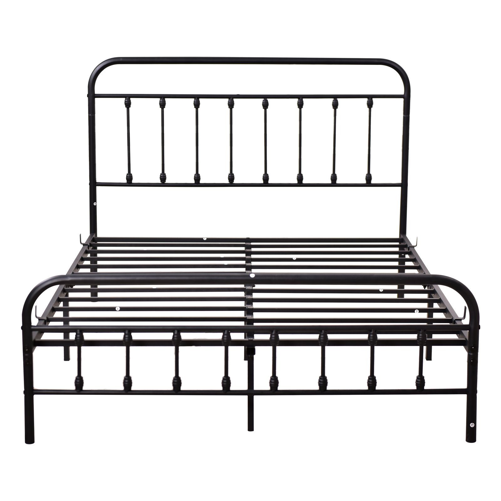 OKWISH Metallbett Bett Tagesbett Eisenbett Doppelbett (Modern Gästebett Jugendbett, Bettrahmen Metallbett Bettgestell aus Metall mit Lattenrost), ohne Matratze