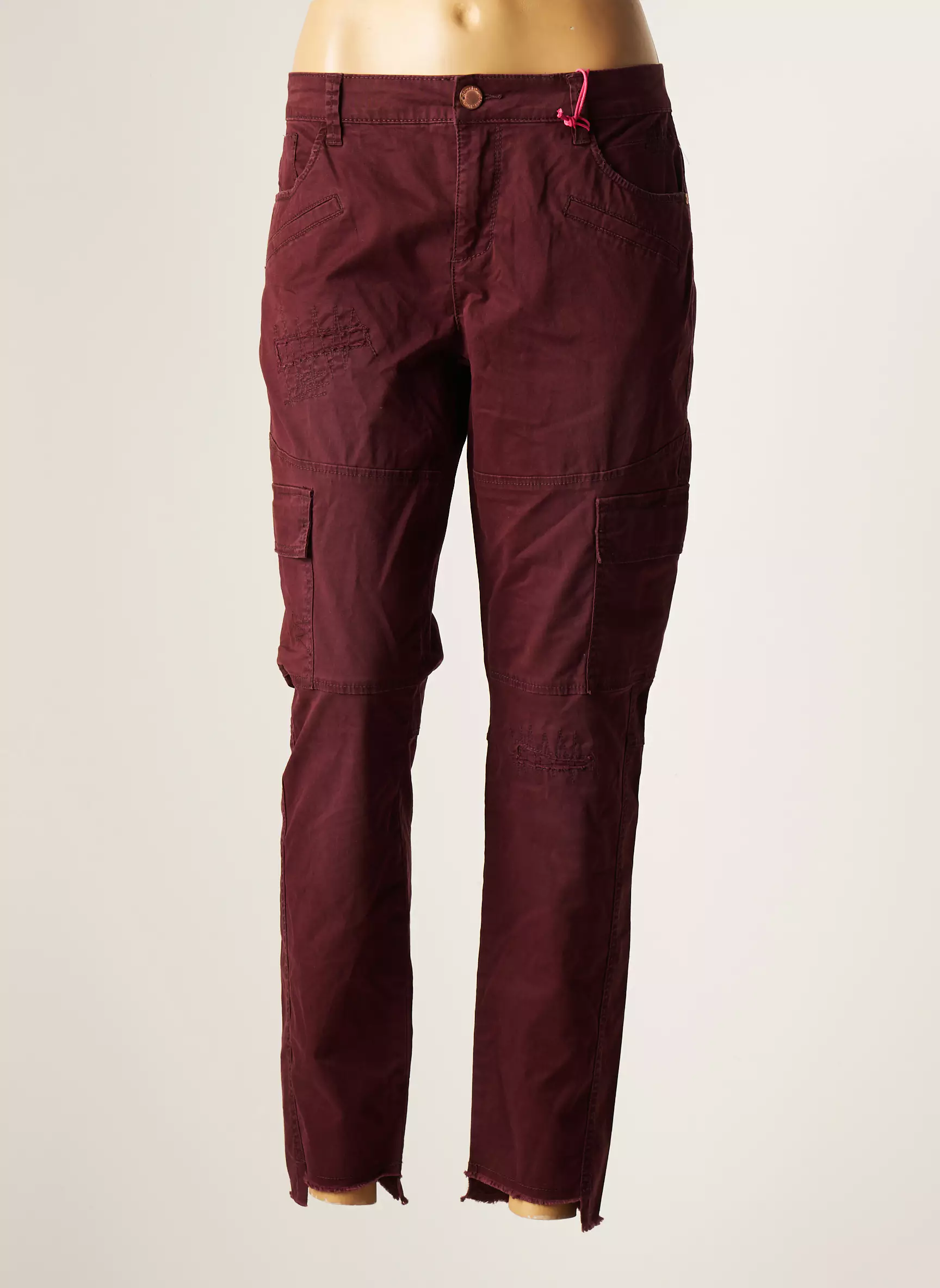 Street One Pantalons Cargo Femme couleur rouge