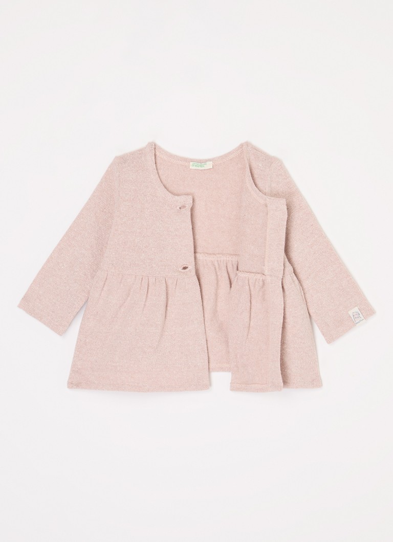 Vestă Benetton confecționată din material tricotat fin cu inserții din lurex.