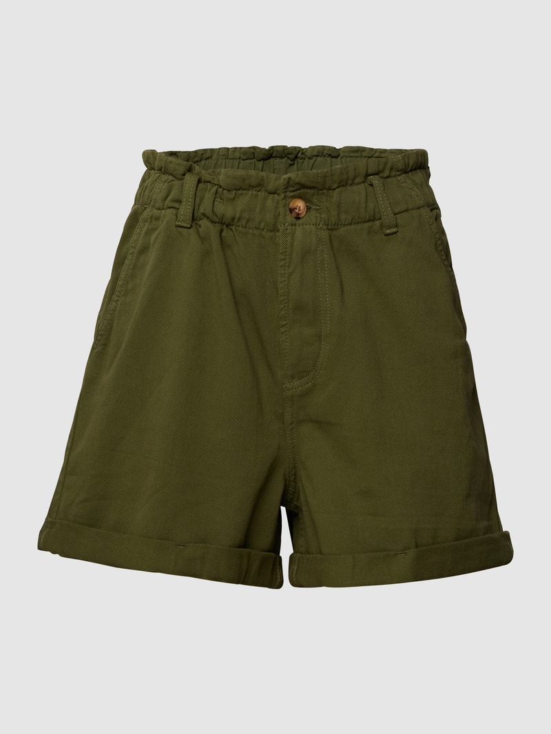 Shorts mit seitlichen Eingrifftaschen in olivgrün