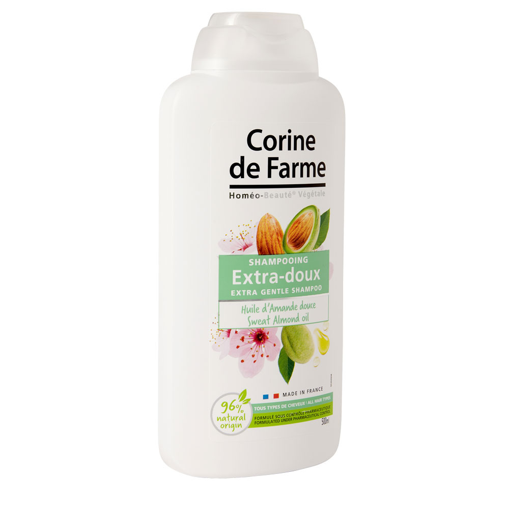 corine de farme Shampooing extra doux à l'huile d'Amande douce Capillaires
