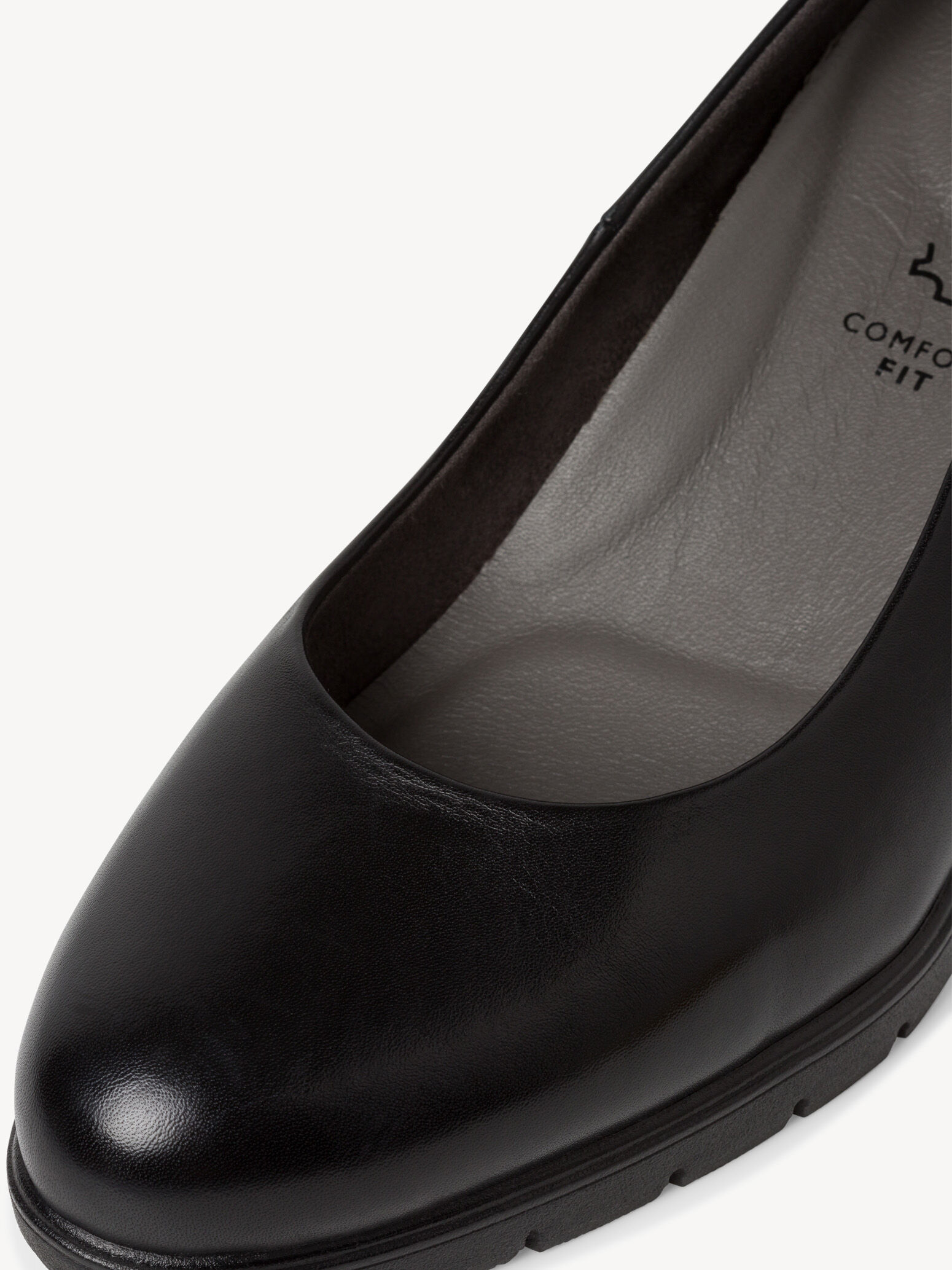 Escarpin en cuir - noir