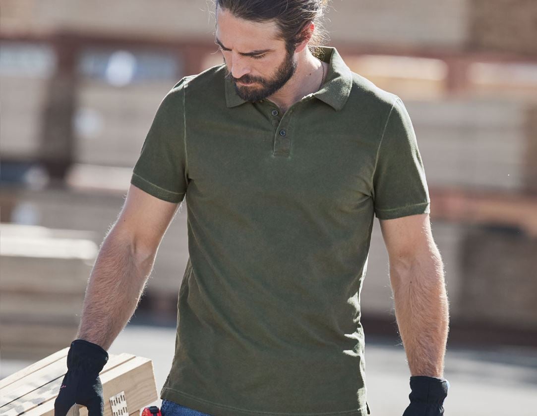 e.s. Polo-Shirt vintage cotton stretch