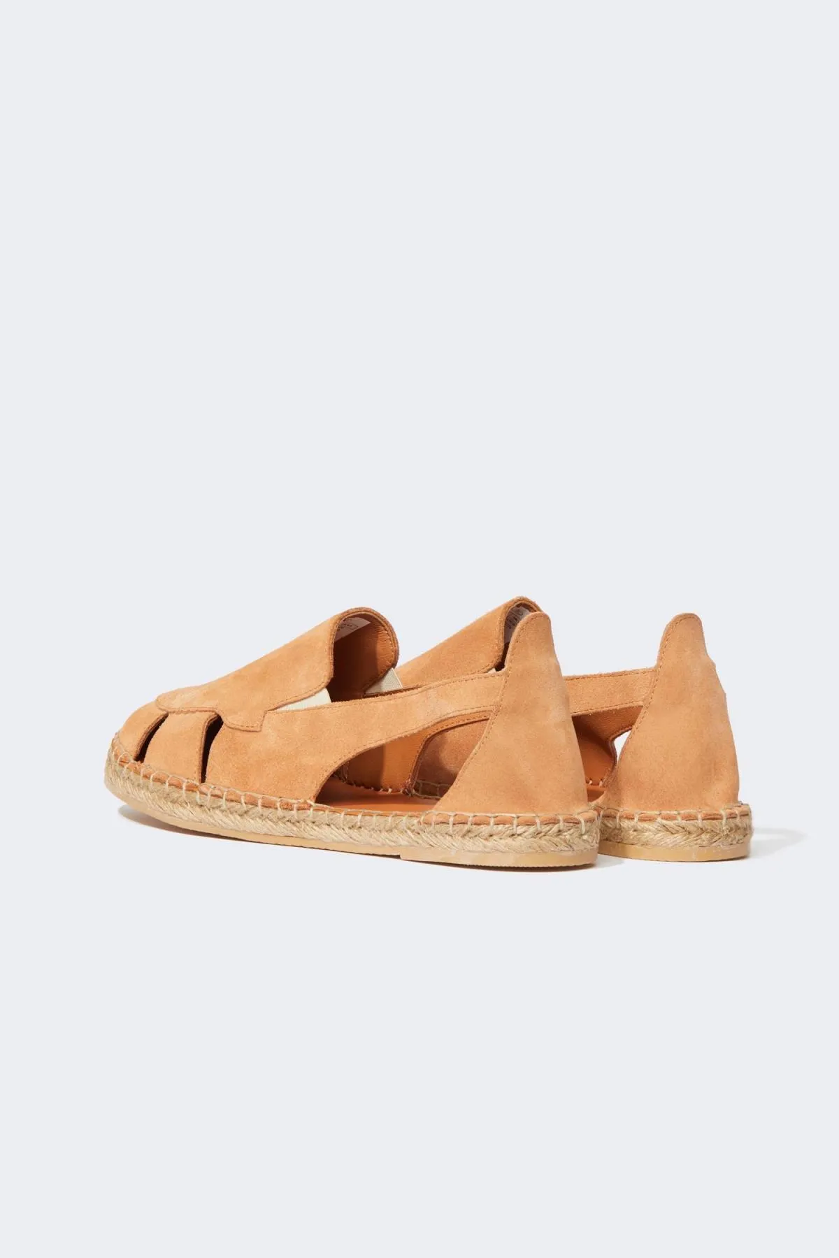 DeFacto  Damen-Espadrille zum Hineinschlüpfen aus Leder und Wildleder mit flacher Sohle Z3266az23sm