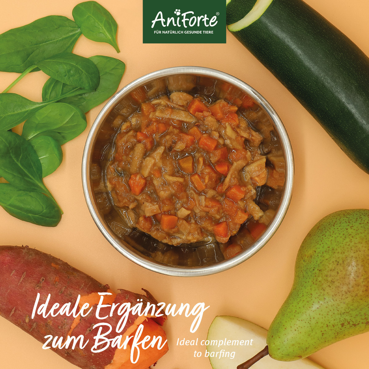 Aniforte Ergänzungsfutter & Aufzucht Aniforte BIO BARF Püree - Süßkartoffel & Birne 5 x 150g